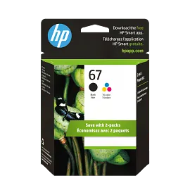 HP 67 2-pack Black/Tri-color Original Ink Cartridges