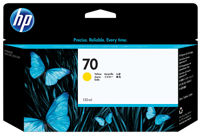 HP 70 130-ml Yellow DesignJet Ink Cartridge