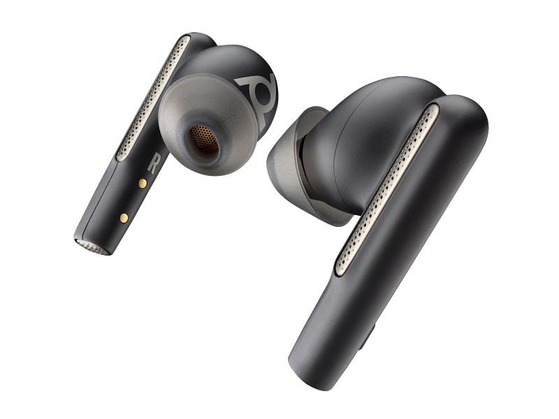 Poly Voyager Free 60+ UC Carbon Black Earbuds +BT700 USB-C Adapter +Touchscreen Charge Case, Warranty 2-year, -7Y8G4AA 4 Voyager Free 60 Carbon Black Hero Earbuds