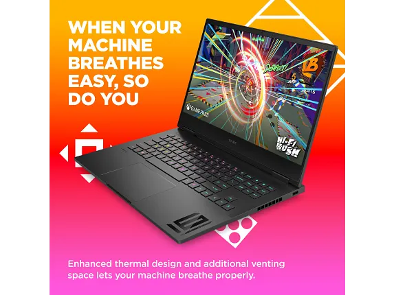 Series 10 of 14 HP Home Laptop PCs, OMEN Gaming Laptop 16, Windows 11 Home, 16.1", Intel® Core™ i7, 16GB RAM, 1TB SSD, NVIDIA® GeForce RTX™ 4060, QHD, Shadow black