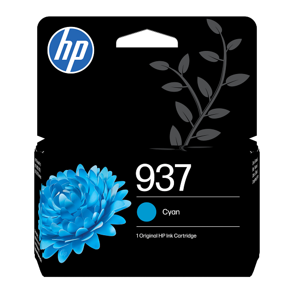 HP 937 Cyan EMEA Ink Cartridge 4S6W2NE #LS3