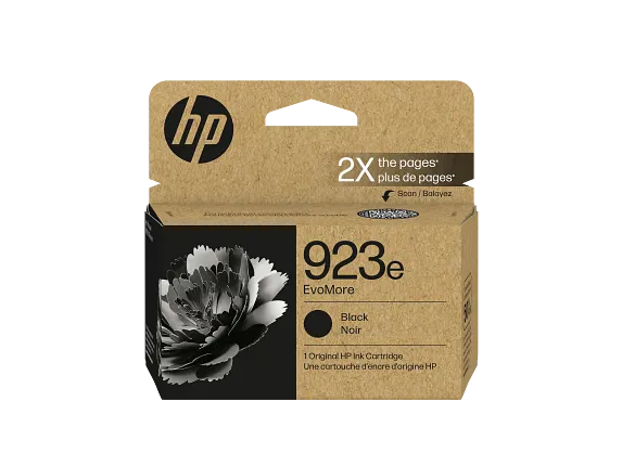 Ink Supplies, HP 923e EvoMore Black Original Ink Cartridge, 4K0T7LN
