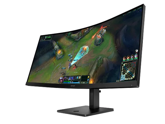 Series 2 of 7 HP Home Monitors, OMEN 34 inch WQHD 180Hz Curved Gaming Monitor - OMEN 34c G2