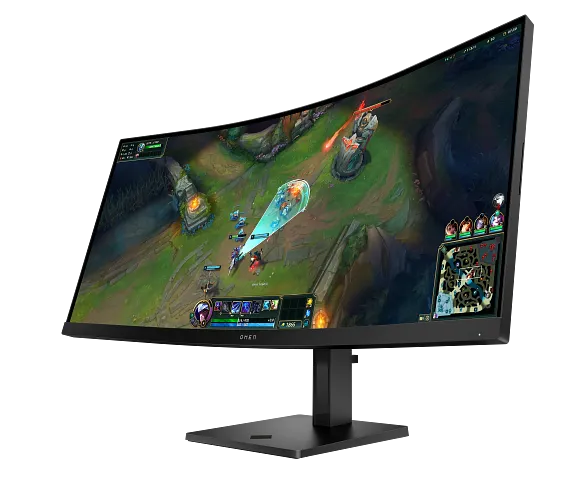 Series 2 of 7 HP Home Monitors, OMEN 34 inch WQHD 180Hz Curved Gaming Monitor - OMEN 34c G2