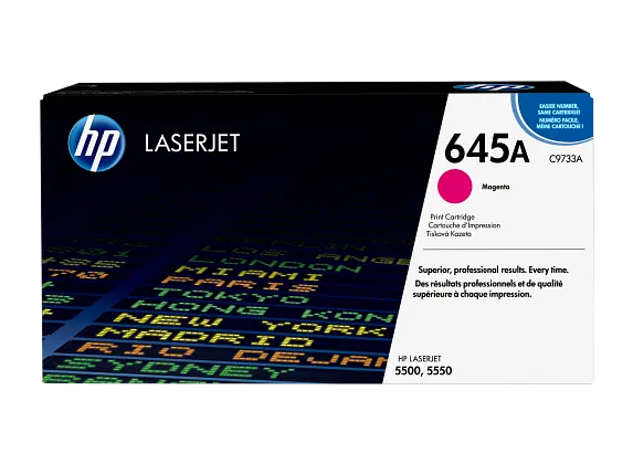 Series 1 of 8 HP Laser Toner Cartridges and Kits, HP 645A Magenta Original LaserJet Toner Cartridge, C9733A