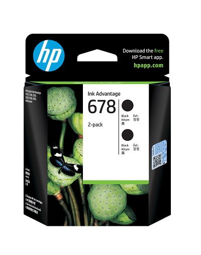HP 678 2-pack Black Original Ink Advantage Cartridges