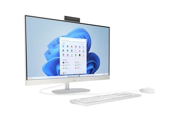 Series 4 of 4 HP Home Desktop PCs, HP All-in-One 27-cr0055m PC, Windows 11 Home, 27", AMD Ryzen™ 7, 16GB RAM, 1TB SSD, FHD