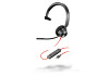 HP 8X215AA Poly Blackwire 3310 monaurális USB-C headset + USB-C–USB-A-adapter