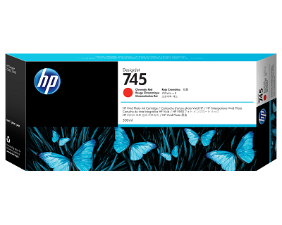 HP 745 300-ml DesignJet Chromatic Red Ink Cartridge