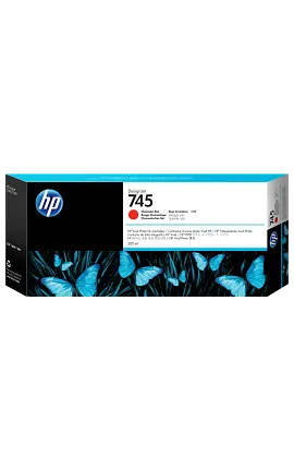 HP 745 300-ml DesignJet Chromatic Red Ink Cartridge, F9K06A