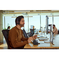 HP 783P5AA Poly EncorePro 520D Quick Disconnect technológiával ellátott binaurális digitális headset, TAA
