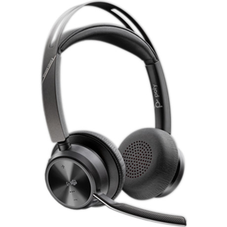 HP 9T9J4AA Poly Voyager Focus 2 Microsoft Teams Certified USB-C-C Headset +USB-C/A Adapter