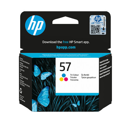 HP 57 háromszínű tintapatron eredeti C6657AE Deskjet 450c 5150 5550 5650 5850 9650 9670 9680 Officejet 4110 4215 4255 5510 6110 PSC 1110 1210 1315 1350 2110 2175 2210 2410 2510 Photosmart 7000 sorozat (17ml/500 old.)