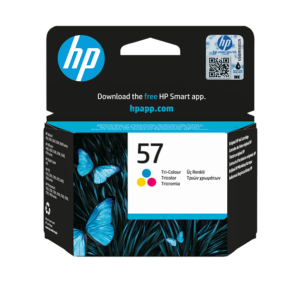 HP 57 Tri-Color Original Ink Cartridge, C6657-80326, C6657AE