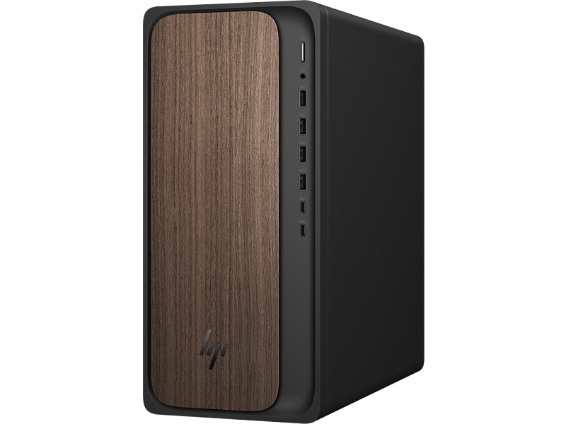 25C1_OmniDesk_16L_Jet Black_Dark Wood_CoreSet_FrontLeft