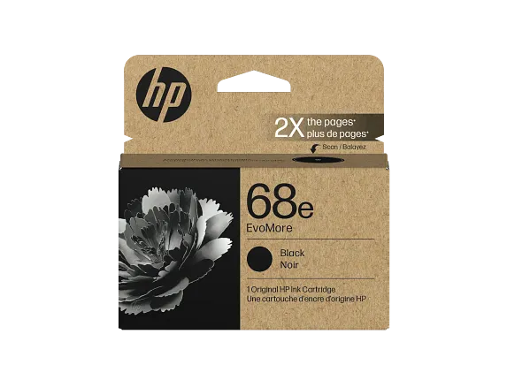Ink Supplies, HP 68e EvoMore Black Original Ink Cartridge, 7FP22TN