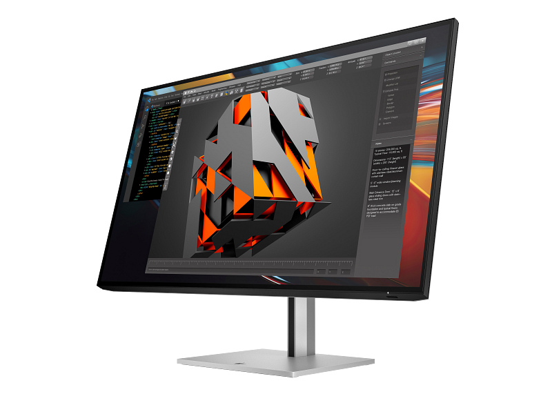 HP Series 7 Pro 31.5 Inch 4K Thunderbolt 4 Monitor-732pk PikeSilver CoreSet FrontLeft WhiteBg