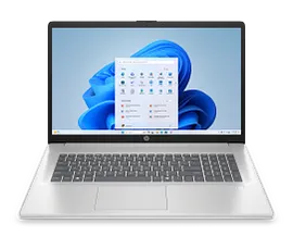 HP Laptop AI 17, Windows 11 Home in S mode, 17.3", Intel® Core™ Ultra 7, 16GB RAM, 256GB SSD, FHD, Natural silver