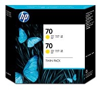 HP 70 2-pack 130-ml Yellow DesignJet Ink Cartridges