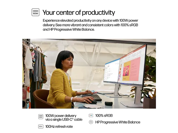 HP Series 5 Pro 23.8 inch FHD USB-C Monitor - 524pu, цвет: Fhd (1920 X 1080) — фото 8