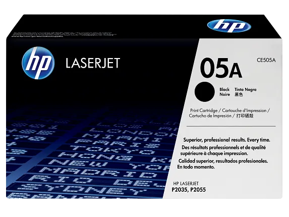 HP 05A Black Original LaserJet Toner Cartridge, CE505A