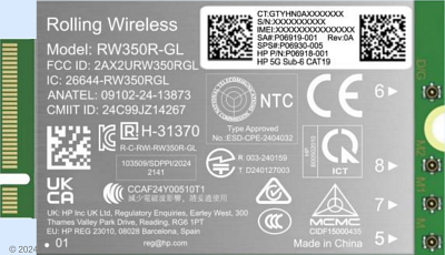 HP 5G Sub-6 WWAN
