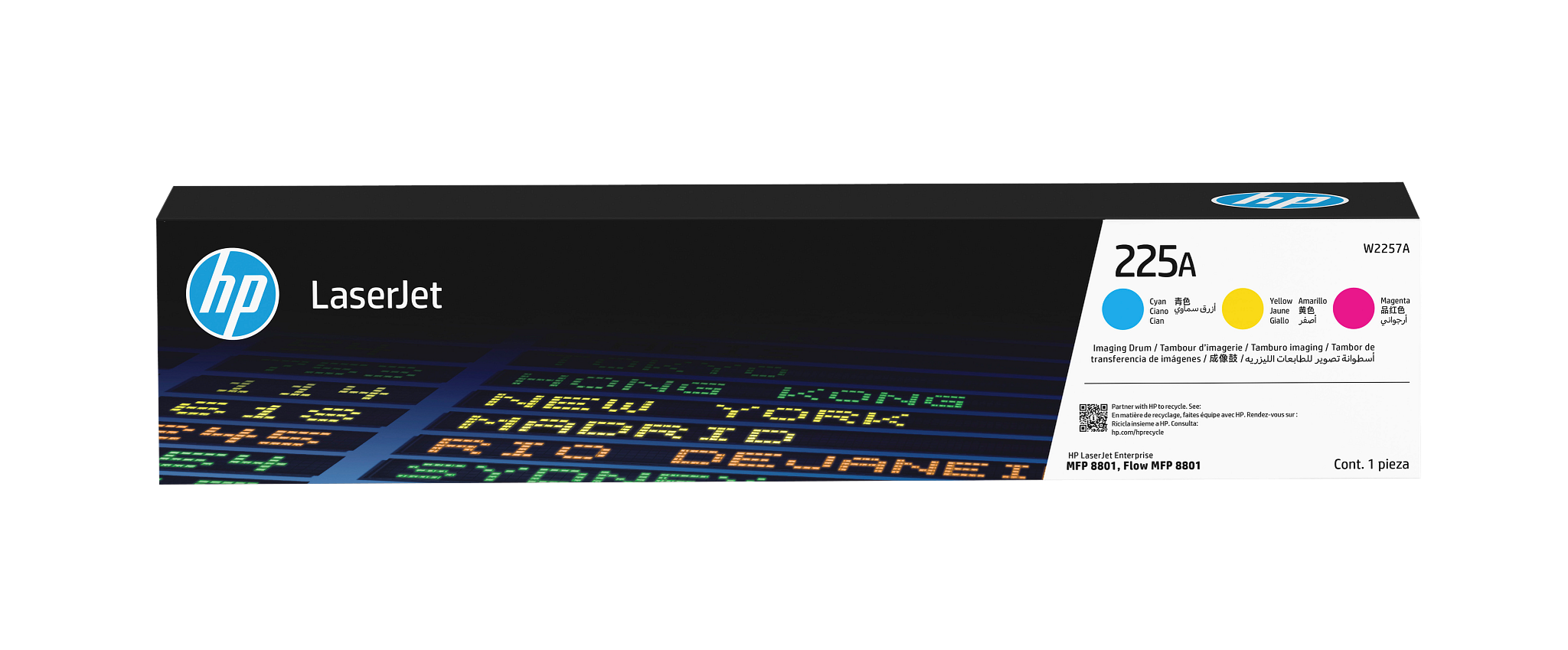 HP LaserJet 225A Cyan Yellow Magenta Imaging Drum W2257A W2257-00004a WW