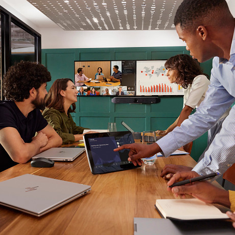 HP A3LU8AA Poly Studio Base Kit G9 Plus for Microsoft Teams HP Mini IP PC w/TC10