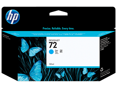 HP 72 130-ml Cyan DesignJet Ink Cartridge