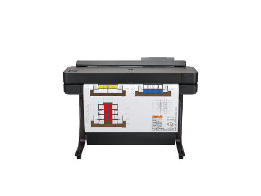 HP DesignJet T650 Large Format 36" Plotter Printer – High-Speed, CAD & Poster Printer with Auto Sheet Feeder, Media Bin & Stand and 2 year warranty