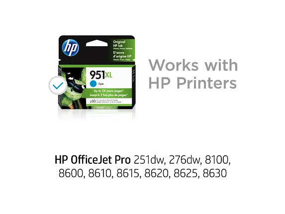 Series 3 of 9 Ink Supplies, HP 951XL High Yield Cyan Original Ink Cartridge, CN046AN#140