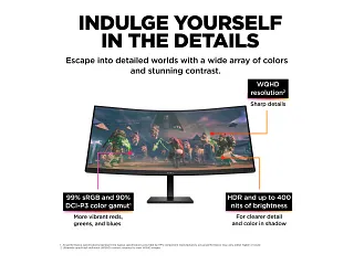 OMEN by HP 34 inch WQHD 165Hz Curved Gaming Monitor - OMEN 34c
