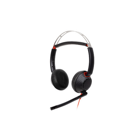 HP 8X231AA Poly Blackwire 5220 sztereó USB-C headset + 3,5 mm-es csatlakozó + USB-C–USB-A-adapter