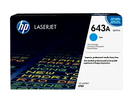 HP 643A Cyan Original LaserJet Toner Cartridge, Q5951A