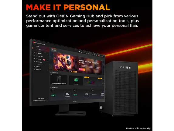 OMEN 35L Gaming Desktop GT17-0098m PC, Windows 11 Home, AMD Ryzen