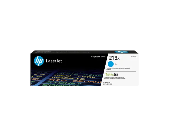 HP Laser Toner Cartridges and Kits, HP 218X High Yield Cyan Original LaserJet Toner Cartridge, W2181X
