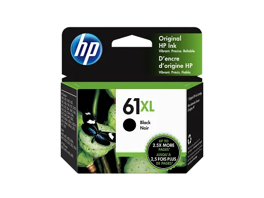 Series 2 of 3 , HP 61XL/61 High Yield Black and Standard Tricolor Ink Cartridge Bundle