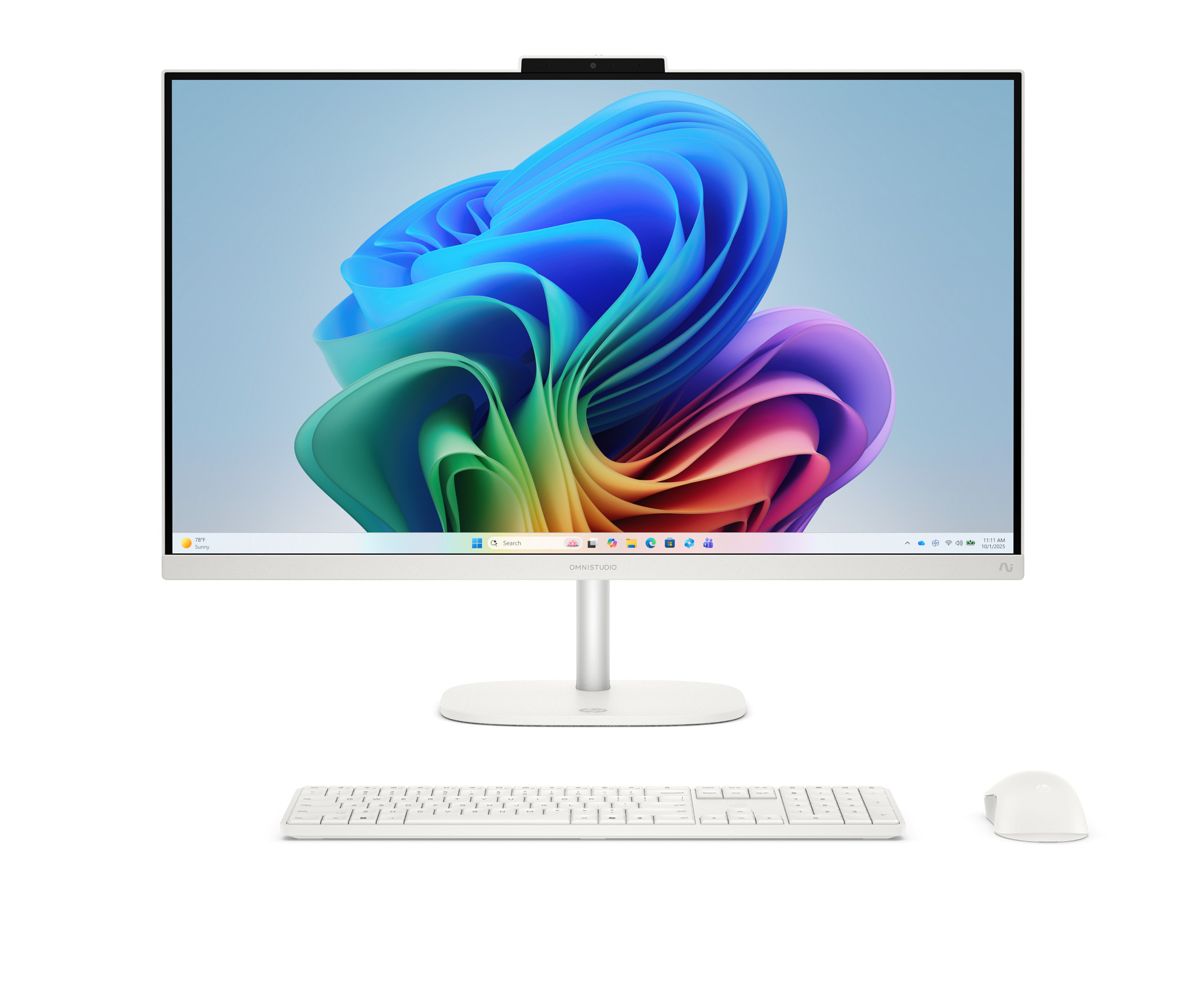 HP OmniStudio All-in-One Desktop Next Gen AI 27-cy0067t PC, Windows 11 Home, 27", Touch screen, Intel® Core™ Ultra 7, 32GB RAM, 1TB SSD, FHD, Cotton white