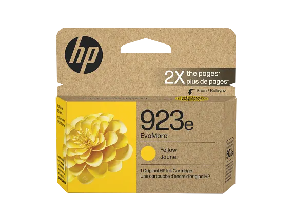 HP 923e EvoMore Yellow Original Ink Cartridge, 4K0T6LN