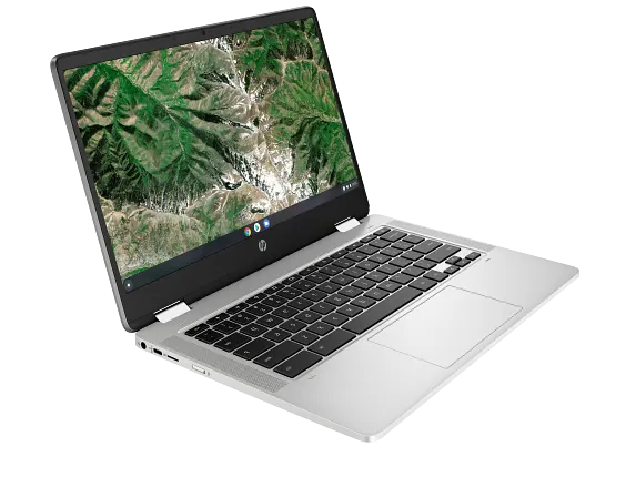 HP Home Laptop PCs, HP Chromebook x360 14a-ca0040nr, 14", touch screen, Chrome OS™, Intel® Celeron®, 4GB RAM, 32GB SSD, HD