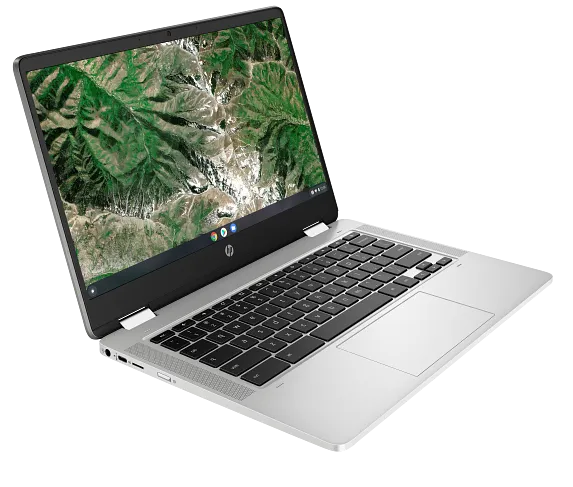 HP Home Laptop PCs, HP Chromebook x360 14a-ca0040nr, 14", touch screen, Chrome OS™, Intel® Celeron®, 4GB RAM, 32GB SSD, HD