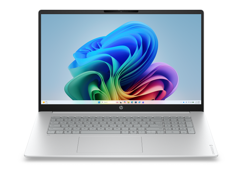 HP OmniBook 3 17.3 inch Laptop Next Gen AI PC 17-df0000_Product_Glacier silver_Product Only_Center facing