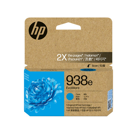 HP 938e EvoMore Cyan Original Ink Cartridge