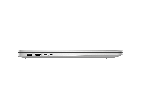 HP Laptop 17-cp3077nr 17.3",&nbsp;Touch screen,&nbsp;Windows 11 Home, &nbsp;AMD Ryzen&trade; 5,&nbsp;8GB RAM,&nbsp;128GB SSD,&nbsp;HD+,&nbsp;Natural silver - Right profile closed