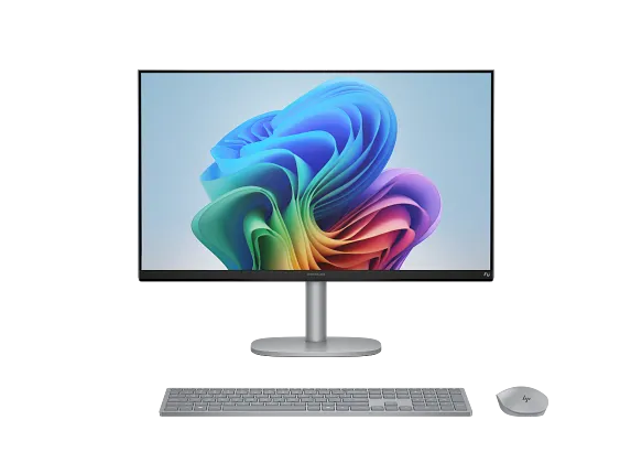 HP OmniStudio X All-in-One Desktop Next Gen AI 27-cs1065t PC, Windows 11 Home, 27", Intel® Core™ Ultra 7, 16GB RAM, 1TB SSD, FHD, Meteor silver