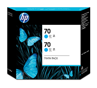 HP 70 2-pack 130-ml Cyan DesignJet Ink Cartridges