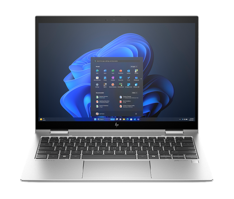 HP-Elite-800-X360-G11-13Inch-NaturalSilver-T-IRcam-FPR-Win11-CoreSet-WhiteBG-FrontOpen