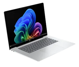 HP OmniBook 5 Next Gen AI 16, Windows 11 Home, 16", Qualcomm® Snapdragon®, 16GB RAM, 512GB SSD, 2K, Glacier silver