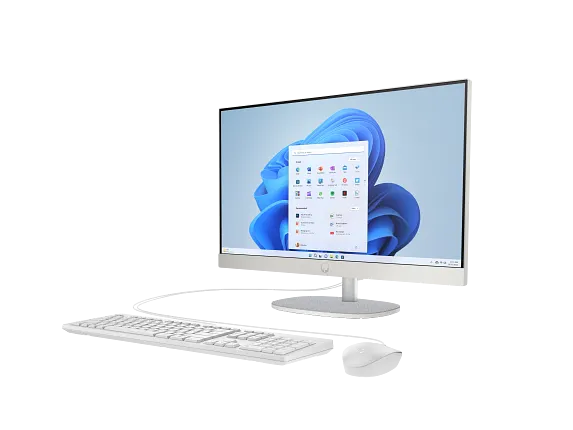 Series 3 of 5 HP Home Desktop PCs, HP All-in-One 24-cr0025m PC, Windows 11 Home, 23.8", AMD Ryzen™ 3, 8GB RAM, 512GB SSD, FHD