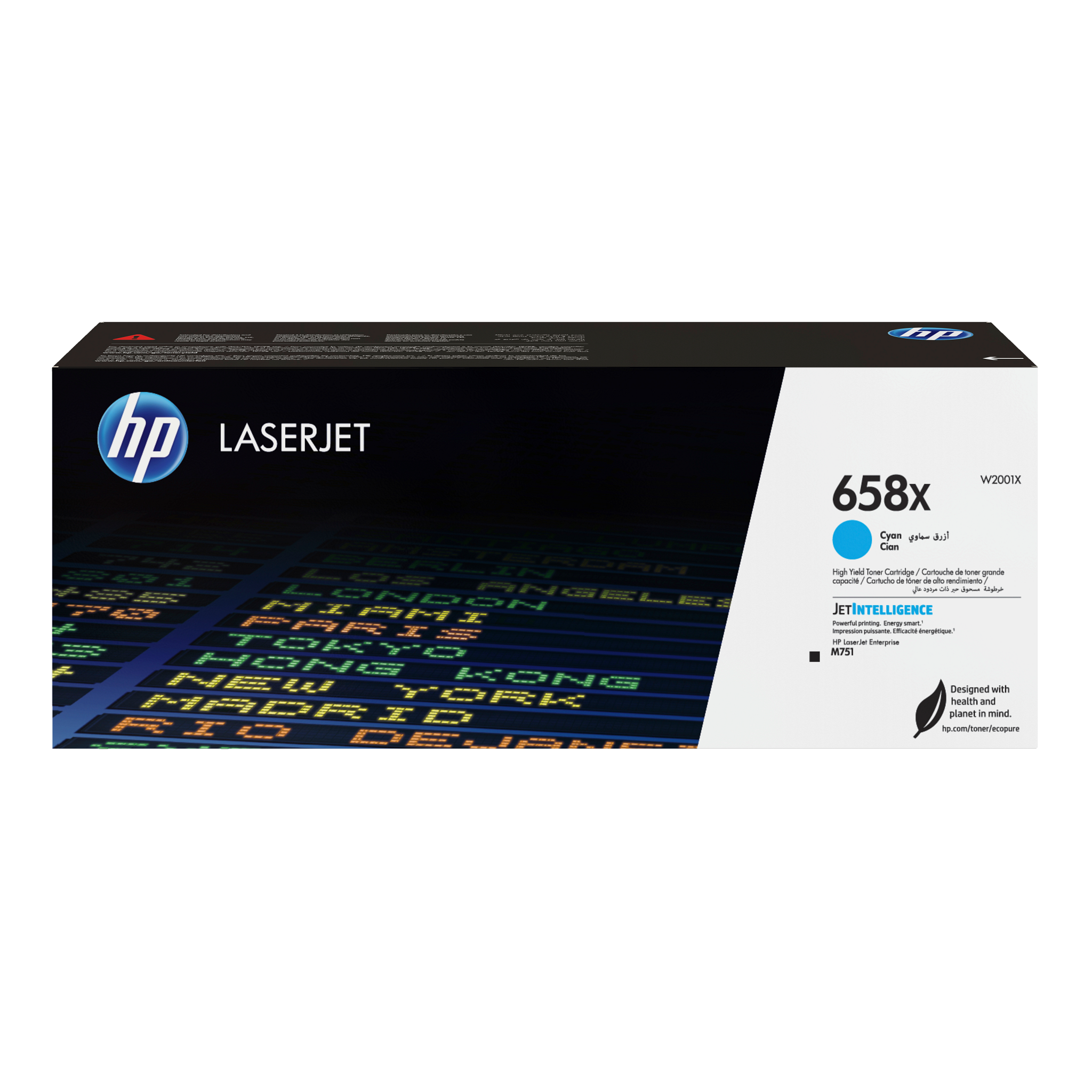 HP 658X Cyan High Yield Toner Cartridges W2001X W2001-00010b EMEA